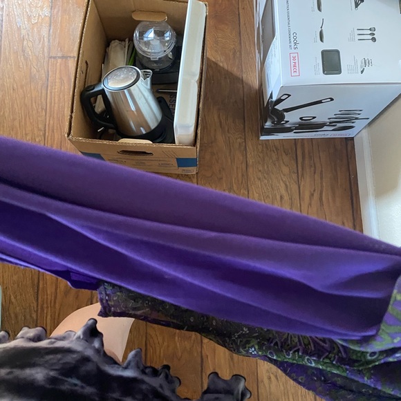 Purple Boho Paisley summer Maxi dress - Picture 4 of 6